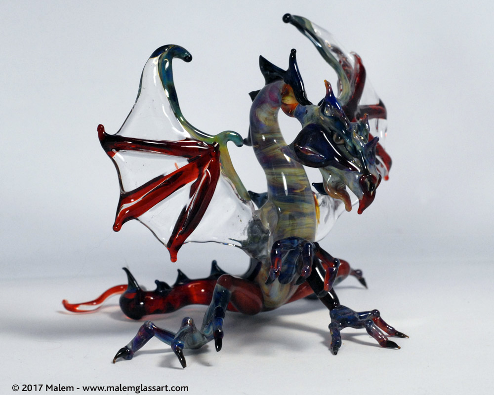 Glass Dragon Sculpture