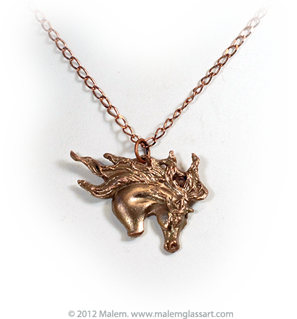 Copper Iberan Horse Windson necklace Small