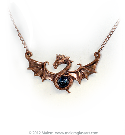 Copper Flying Dragon necklace