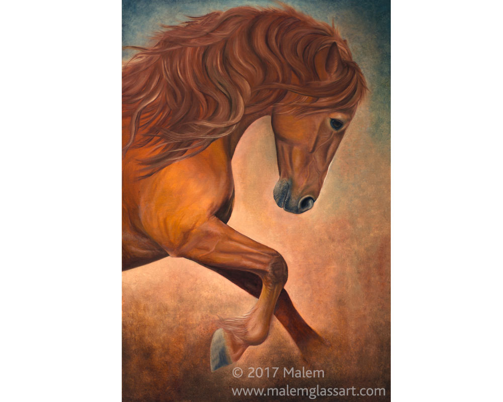 Farouk (Canadian Horse Painting by Malem)