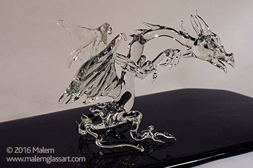 Glass Dragon Sculpture