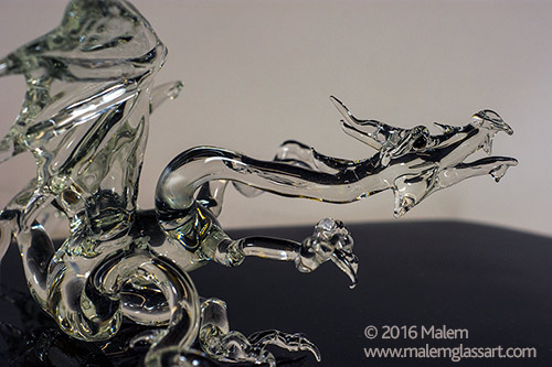 Glass Dragon Sculpture