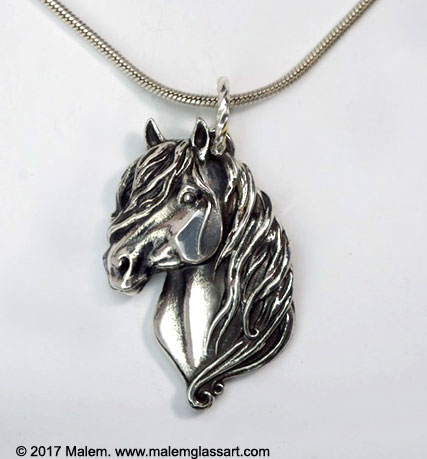 Pendentif Cheval Canadien en argent