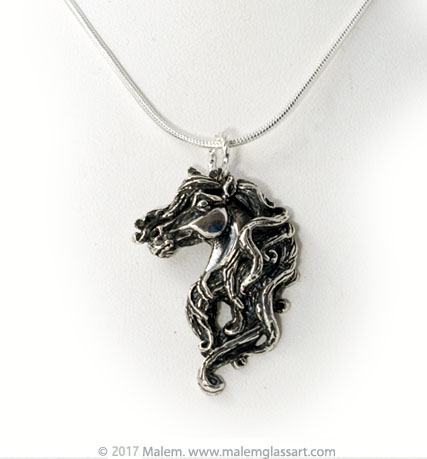 Pendentif licorne en argent