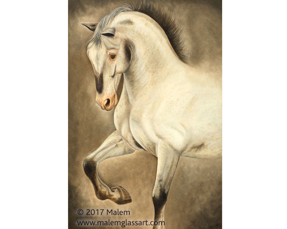 apaloosa horse painting oil